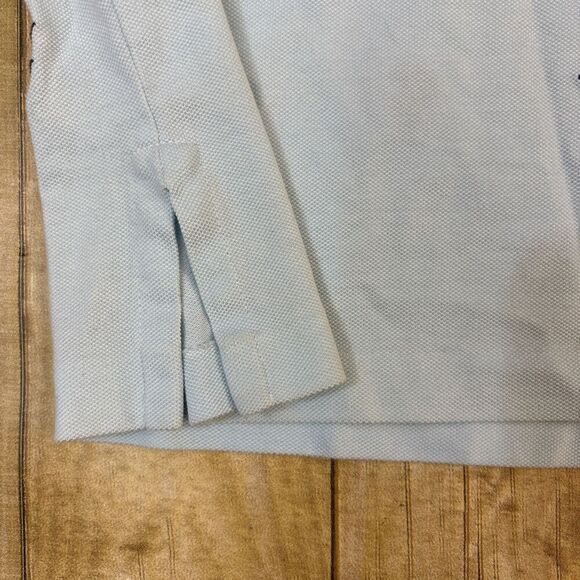 Polo Ralph Lauren Polo Shirt Blue All Over Swordfish Knit Oxford Mens Large - Picture 5 of 6